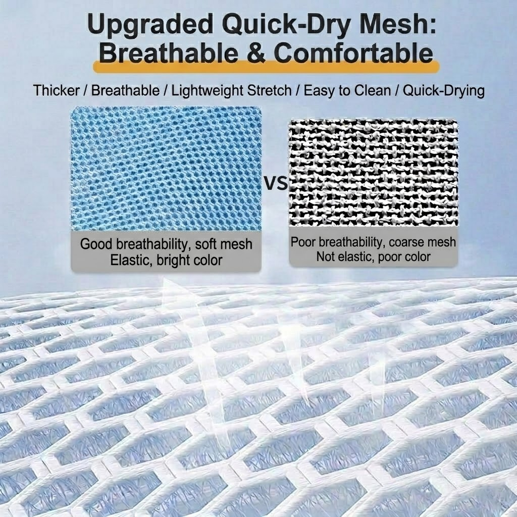 Breathable mesh that helps the product feel lighter